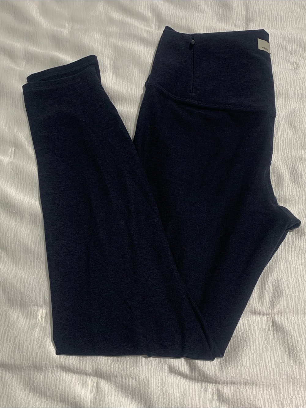 Vuori Clean Elevation Leggings Womens S Black Heather High Rise VW444 Athleisure